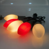 25Ft LED C9 Red and White Christmas Lights Outdoor, C9 Vintage Christmas Lights with 26 LED Red and White Bulbs | Lumora