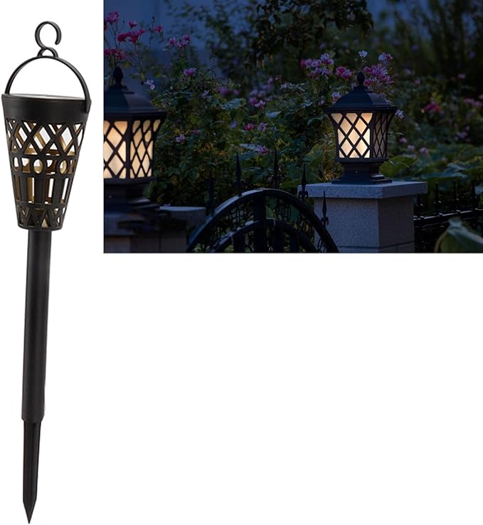 Tyenaza Solar Pathway Lights, Solar Lights Outdoor Decorative LED Solar Pathway Yard Lights Geometric Figure Lights for Walkway Sidewalk Driveway