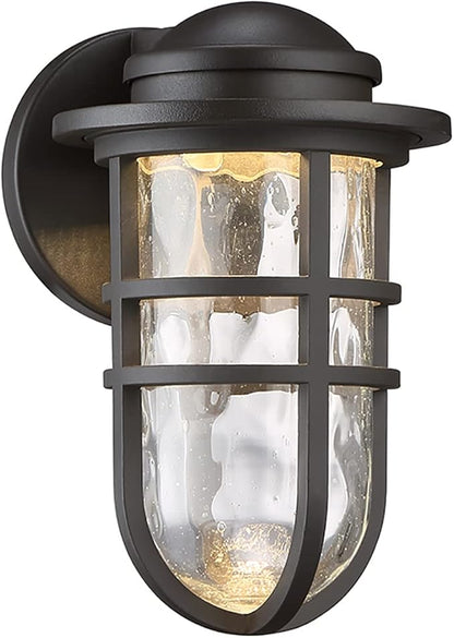 WAC Lighting dweLED, Steampunk 9in LED Indoor and Outdoor Wall Light 3000K in Bronze