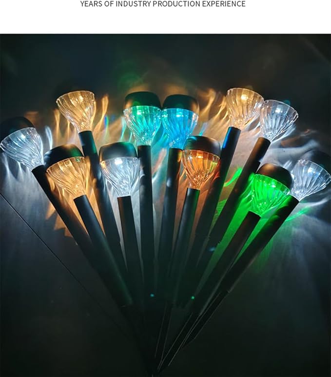Solar Pathway Lights LED Solar Light IP44 Waterproof Landscape Lighting for Patio Driveway Decor (Cold White*4PCS)