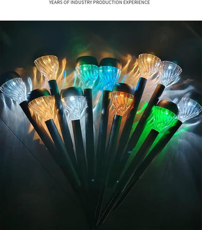 Solar Pathway Lights LED Solar Light IP44 Waterproof Landscape Lighting for Patio Driveway Decor (Cold White*4PCS)