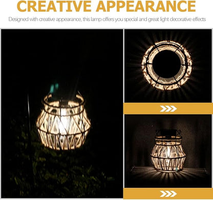 Vintage Solar Lantern Edison Bulb Garden Outdoor Decorative Light Solar Powered Hanging Light for Courtyard Decorative Outdoor Lawn Decorations Lawn