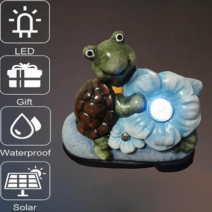 WYQF501 Solar Outdoor Light – Unique Turtle and Shoes Design, 6-8 Hours Illumination, Perfect for Pathways and Stairs