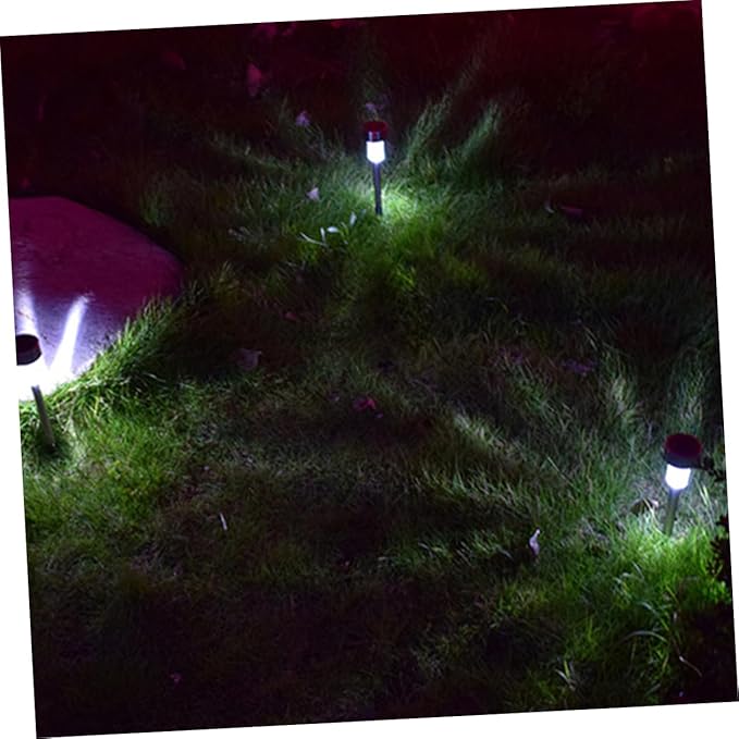 NUOBESTY 8Pcs Solar Ground Lights Tube LED Garden Landscape Lamp for Pathway Driveway Outdoor Light Solar Garden | Lumora