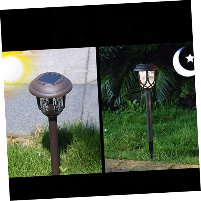 2pcs Solar Ground Plug Lights Outdoor Lawn Landscape LED Garden Pathway Lamps White Light for Patio Deck Fence