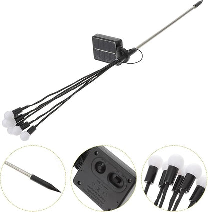 Zerodeko 2pcs Solar Garden Decorative Lights with 8 Lighting Modes, Warm White Waterproof Solar Outdoor Path Lights for Patio Yard Landscape Decoration