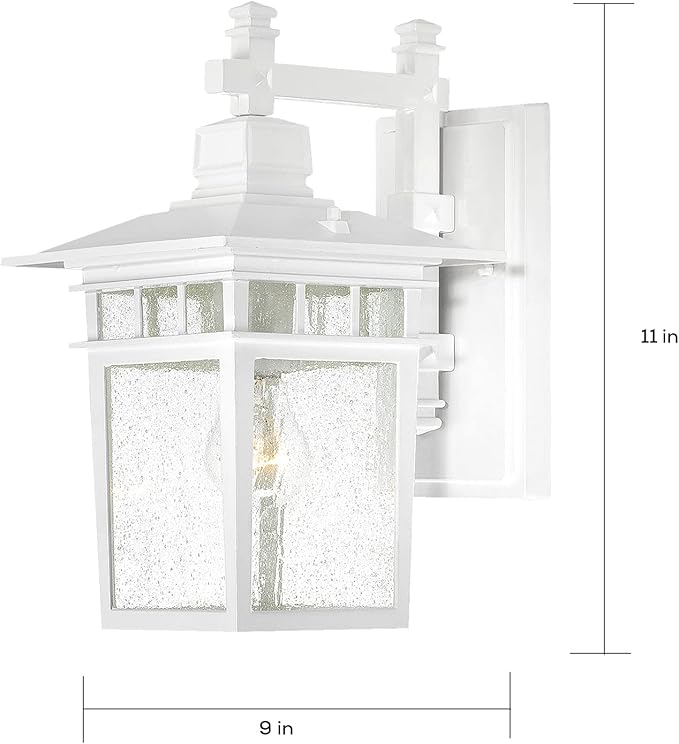 Nuvo 60/4957 One Light Outdoor Wall Mount, Large, White | Lumora