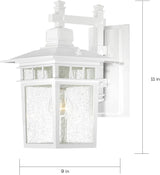 Nuvo 60/4957 One Light Outdoor Wall Mount, Large, White | Lumora