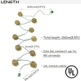ACRAFT Handmade Dark Brown Rattan Ball String Lights Plug in Fairy Lights for Indoor Outdoor Patio Garden Balcony | Lumora