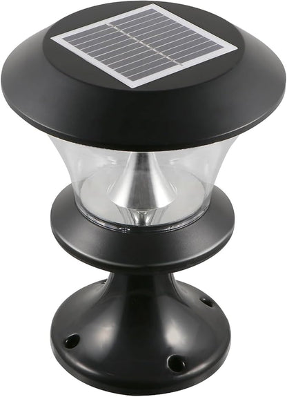 Totority Solar Lawn Garden Light Waterproof LED Landscape Pathway Lamp Solar Energy Outdoor Post Light for Yard Patio, Round Waterproof Fixture