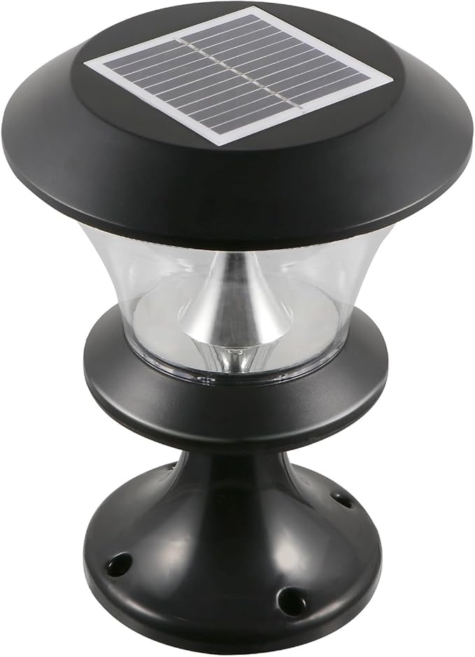 Luxshiny Solar Lawn Light LED Garden Pathway Light Waterproof Solar Energy Landscape Lighting for Outdoor Yard Patio Round Pole Design