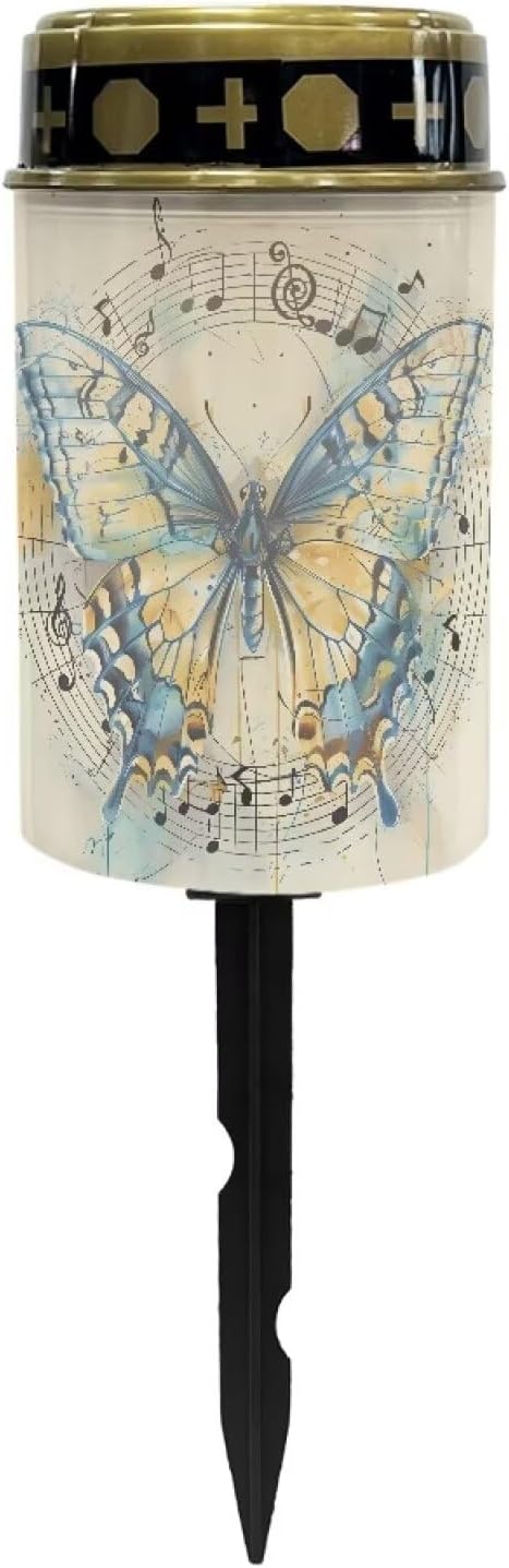 Generic Butterfly Music Solar Garden Light Cemetery Solar Light Memorial Solar Light Waterproof LED Solar Light Landscape Light Solar Pathway Lights Outdoor Decoration