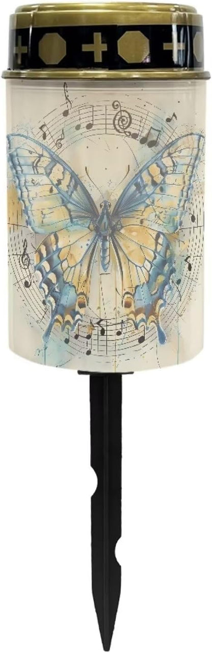 Generic Butterfly Music Solar Garden Light Cemetery Solar Light Memorial Solar Light Waterproof LED Solar Light Landscape Light Solar Pathway Lights Outdoor Decoration