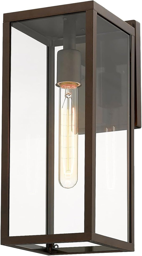 Bestshared Outdoor Wall Sconce Lights,Exterior Wall Lighting Fixtures with Clear Glass, Anti-Rust Modern Black | Lumora
