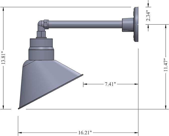 10in. Architectural Bronze Angle Shade Gooseneck Sign Light Fixture with 13in. Long Extension Arm - Wall Sconce | Lumora