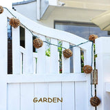ACRAFT Handmade Dark Brown Rattan Ball String Lights Plug in Fairy Lights for Indoor Outdoor Patio Garden Balcony | Lumora