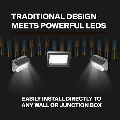 ledmo LED Wall Pack Lights Repalces 800W HPS/HID Light 4 Pack 15600LM Outdoor Commercial Lighting Fixture 120W Waterproof Wall Mount Security Lighting 5000K