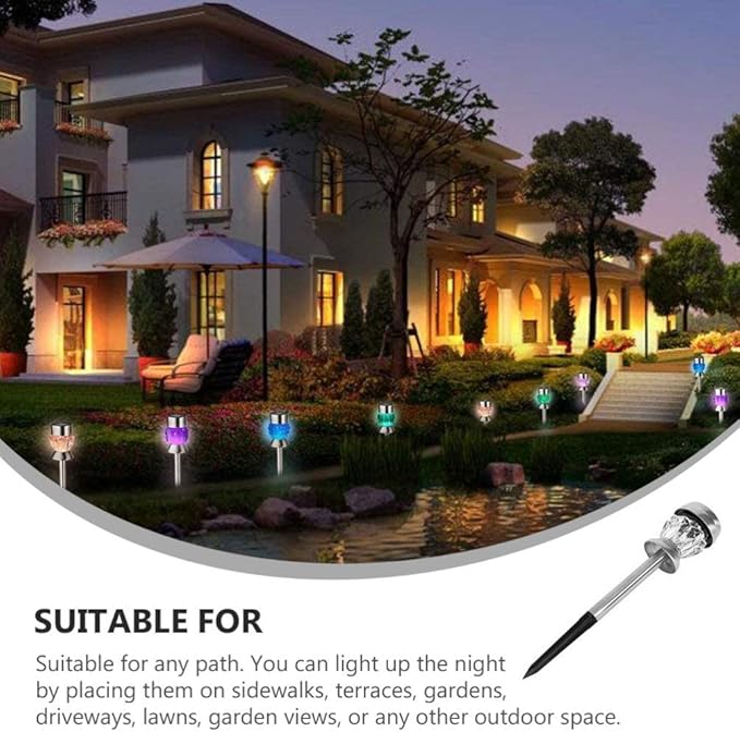 1 Set Diamond Solar Lamp Diamond-Shape Lawn Light Waterproof Garden Light Waterproof Lawn Outdoor s Led | Lumora