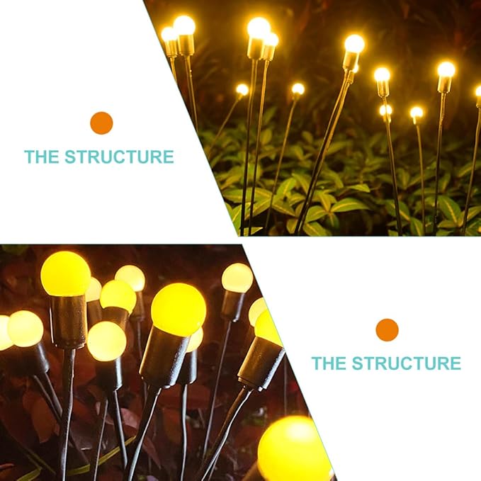 POPETPOP Solar Pathway Lights 8 LED Solar Powered Garden Decoration Waterproof Function for Outdoor Use Landscape Lighting and Festive Events