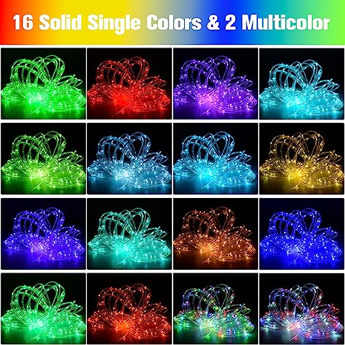 Nazuwke 200Ft Rope Lights Outdoor, 18 Colors Changing 610 LED String Lights