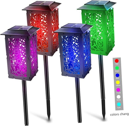 Wakauto Solar Garden Light Outdoor LED Solar Pathway Lamp with Ground Plug Lawn Light for Patio Decor Weatherproof