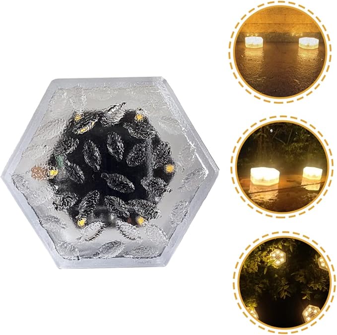 Solar Powered Ground Buried Lamp Outdoor Decorative Light Led Ice Cube Lights Landscape | Lumora