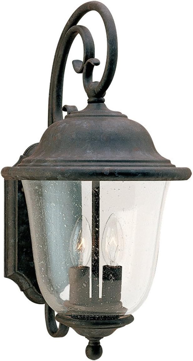 Generation Lighting 2-Light Trafalgar Outdoor Wall Lamp (Oxidized Bronze) 8460-46 | Outdoor Lights Make Charming Wall Lamps for Outdoor Decor | Wall Light Fixture Can Use Torpedo LED Light Bulbs