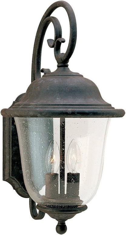 Generation Lighting 2-Light Trafalgar Outdoor Wall Lamp (Oxidized Bronze) 8460-46 | Outdoor Lights Make Charming Wall Lamps for Outdoor Decor | Wall Light Fixture Can Use Torpedo LED Light Bulbs