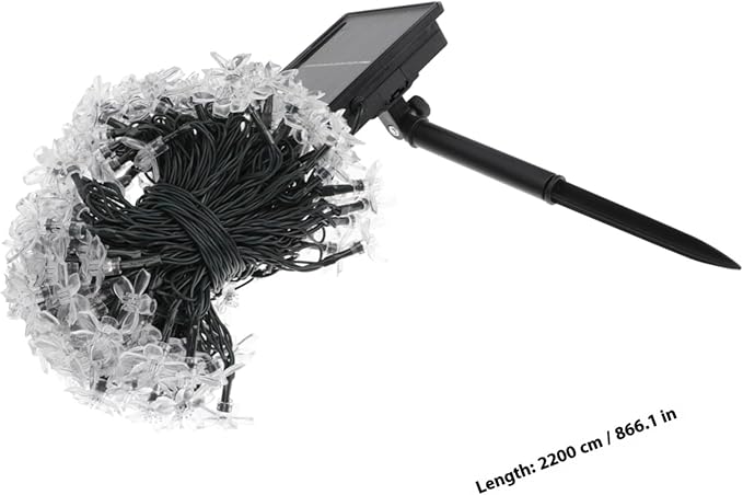 Solar Cherry Blossom String Lights LED Colorful Flower Shape Solar-Powered Outdoor Patio Lights with Modes for | Lumora
