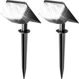 Anordsem Solar Spot Lights Outdoor: 1000mAh+ABS Waterproof Case 2 Pack - 2 White Light Modes for Yard Garden Path | Lumora