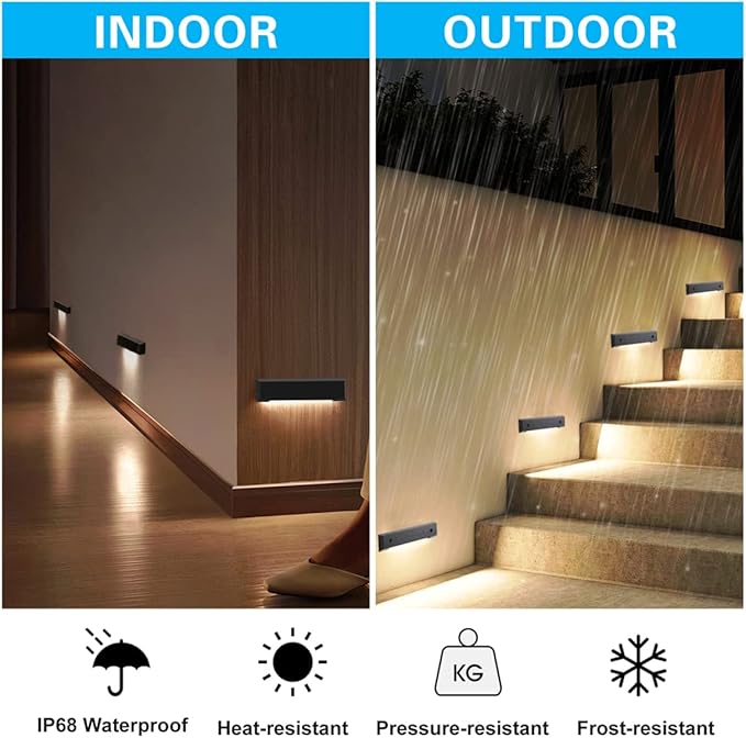6 Pack Low Voltage AC/DC 12V LED Landscape Deck Light,Outdoor Retaining Wall Lights, IP65 Waterproof Step | Lumora