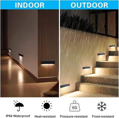6 Pack Low Voltage AC/DC 12V LED Landscape Deck Light,Outdoor Retaining Wall Lights, IP65 Waterproof Step Lights,for Stair Lighting and Yard Patio Pathway Walkway (2700K)