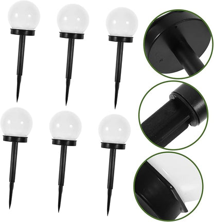 Solar Lawn Light Bulbs Pack of 6 Waterproof Outdoor Garden Lights Solar Lamp for Courtyard Simple Install Landscape Lighting Tools