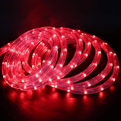 Outdoor Solar String Lights, 23FT Solar Rope Lights, 8 Modes 50 LED Outdoor Lighting Rope, Waterproof Copper Wire Rope String Light for Outdoor Indoor Home Garden Patio Parties(Red)