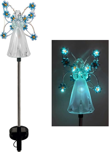 Solar Angel Lights - Garden Lights Solar Powered Waterproof with Fairy Angel Decor | Landscape Decorative Light for Garden Yard Patio, Cemetery Grave Decorations