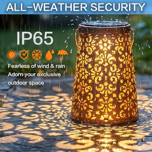 LeiDrail Butterfly Solar Lanterns, Outdoor Hanging Garden Lights, 4 Pack