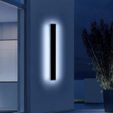 Mikeru 31.4" Outdoor Wall Sconce 6000K Cool White - IP65 Waterproof Black Exterior Light, Hardwired Wall Mounted | Lumora
