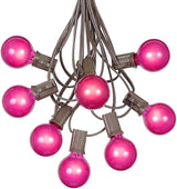 100 Foot G40 Outdoor Patio String Lights with 125 Pink Globe Bulbs – Indoor Outdoor String Lights – Market Bistro | Lumora