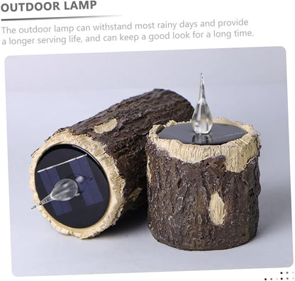 SUPVOX Solar Stump Light Outdoor Solar Powered Garden Decoration Compact Design for Lawn and Patio Easy Installation for Pathway