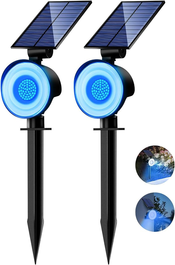 nipify 2 Pack Solar Spot Lights Outdoor Waterproof, Solar Spotlight Light for Outside Yard Landscape Lighting | Lumora