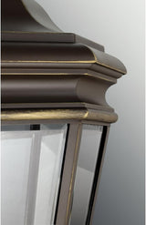 Progress Lighting P5670-108 1-Light Wall Lantern with Clear Beveled Glass Panels and Scroll Arm Details, Oil Rubbed | Lumora
