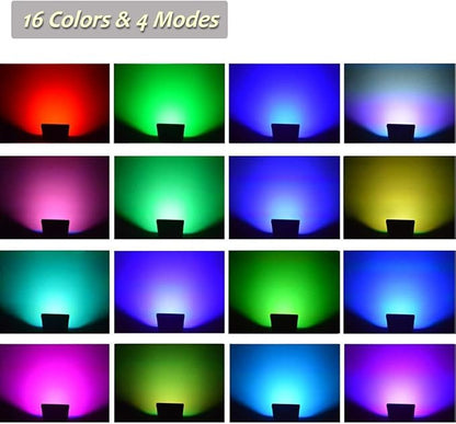10W Low Voltage Landscape Lighting RGB Color Changing LED Landscape Lights Remote Control Waterproof Garden Patio Spotlight Decorative Lamp for Outdoor Indoor(8 Pack/NO Plug)