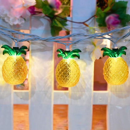 GOOTHY Pineapple String Lights, 8.5Ft Tropical Beach Themed Party Decorations Patio String Lights with 10 Outdoor Pineapple Lights for Home Summer Party Camping Bars Hawaiian Theme Wedding Decor