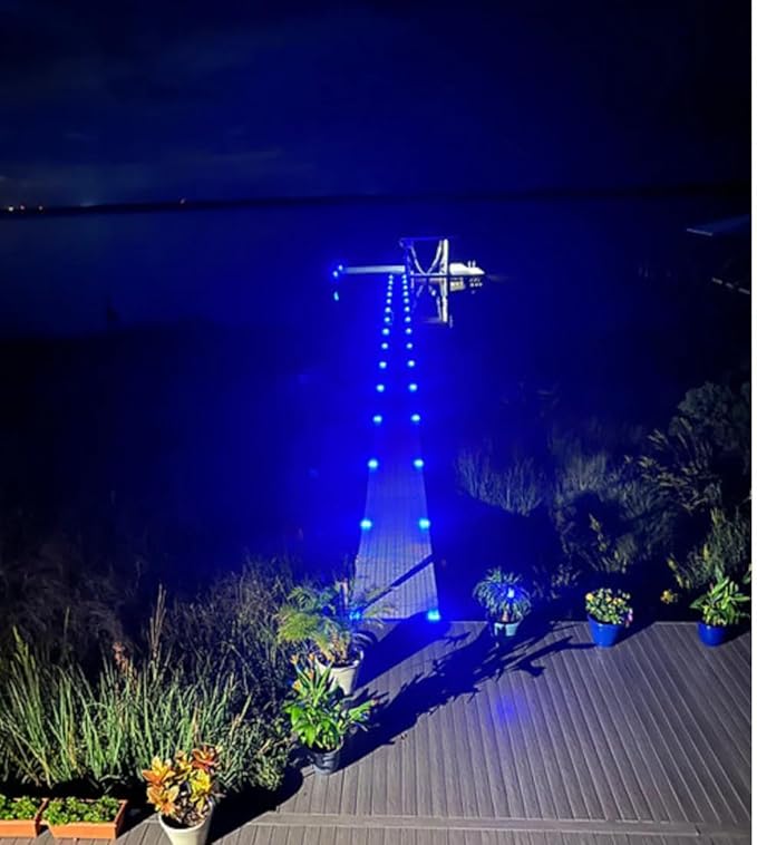 Hydro Glow Solar Pathway Submersible LED Light, IP68 Waterproof, High-Impact Polycarbonate Body, 50-Hour Battery, Perfect for Docks & Decks (Blue)