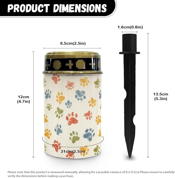 Paws Solar Stake Lights Waterproof Solar Pathway Lights Cemetery Decorations for Grave Outdoor Lights Landscape Lighting Grave Markers Memorial Gift Sympathy Gifts