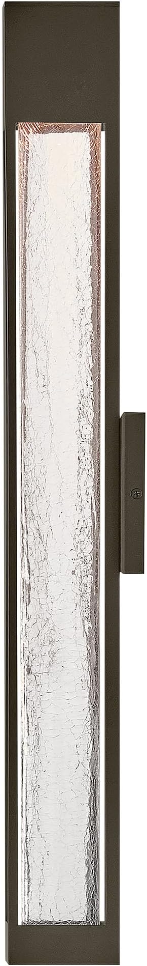 Hinkley Vapor Large Wall Mount Lantern - Modern, 1-Light, Aluminum, Crackle Glass, Bulb Included - Bronze Finish | Lumora