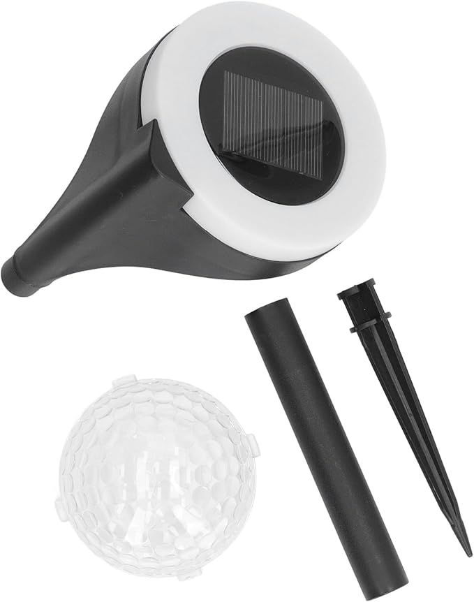 Outdoor Solar Pathway Light with Warm LED, Waterproof PP Material, 11x12x12.5cm - Easy Installation, No Rusting, Solar Lights Outdoor for Yard and Garden