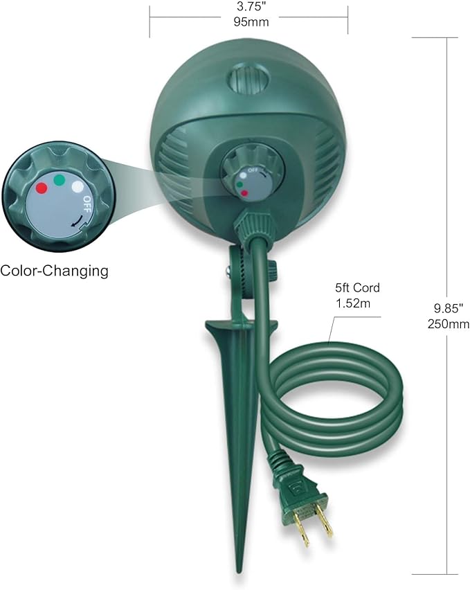 LED Christmas Spotlight, Outdoor Waterproof Floodlight, 6W LED Waterproof Color Stake Light for Holiday Decoration | Lumora