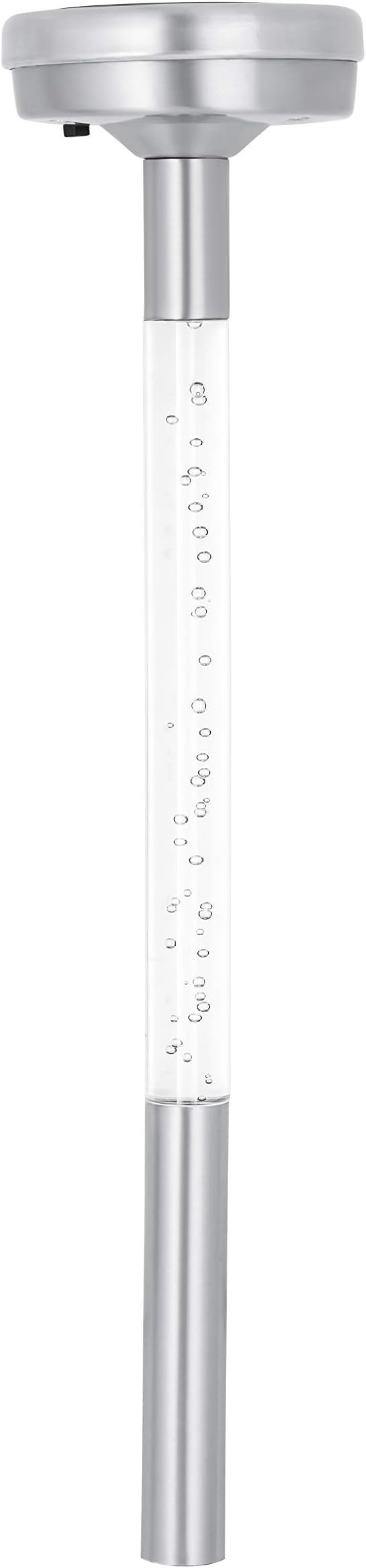 Morvat LED Auto Solar Powered Color Changing Stainless Steel Path Lights for Outdoor Garden Yard Walkway & Pathway, Bright Colored Waterproof Landscape & Patio Colorful Lighting, Dusk to Dawn, 4 Pack