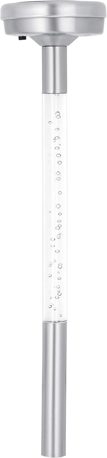 Morvat LED Auto Solar Powered Color Changing Stainless Steel Path Lights for Outdoor Garden Yard Walkway & Pathway, Bright Colored Waterproof Landscape & Patio Colorful Lighting, Dusk to Dawn, 4 Pack
